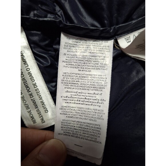 Michael Kors Womens Packable Down Fill Puffer Jacket Medium Shiny Blue - Picture 8 of 10